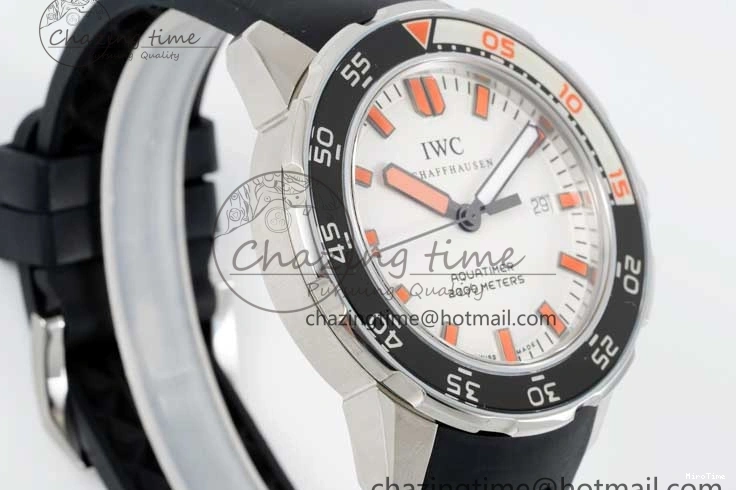 MIROTIME 0120 Aquatimer Automatic SS RSF 1:1 Best Edition White Orange Dial on Black Rubber Strap A Supportive 7069